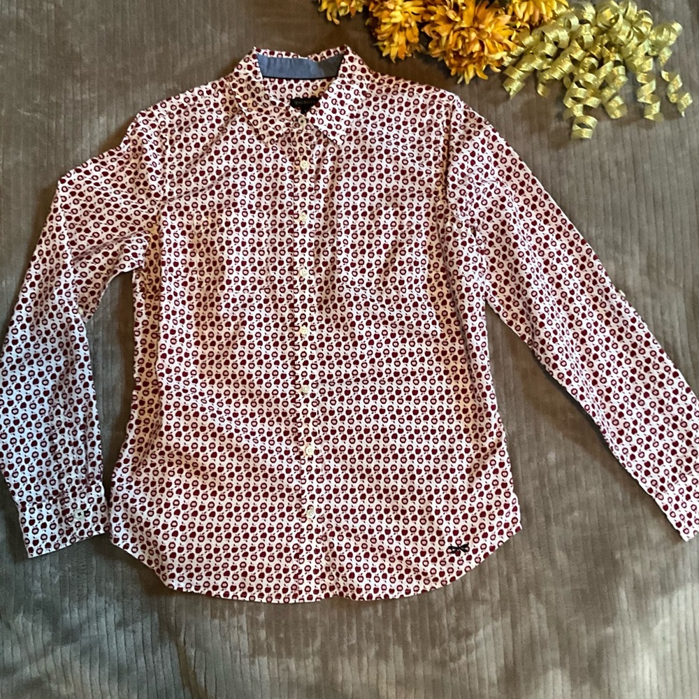 Talbots Woman’s Red Apple Patterned Shirt